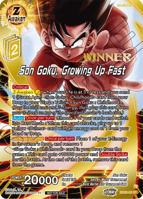 Son Goku, Growing Up Fast (ZENKAI Celebration Winner-Stamped