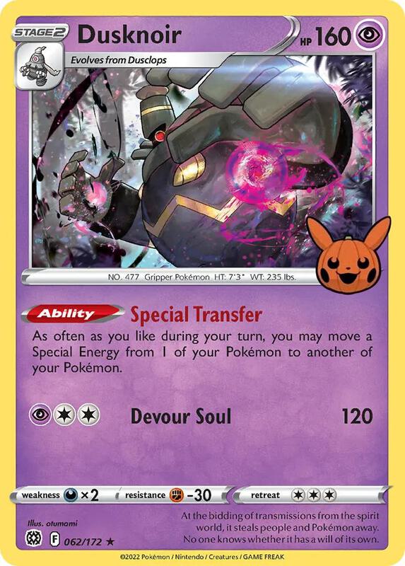 Dusknoir 062/172 from Trick or Trade BOOster Bundle