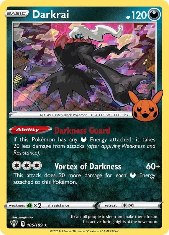 Darkrai 105/189 from Trick or Trade BOOster Bundle