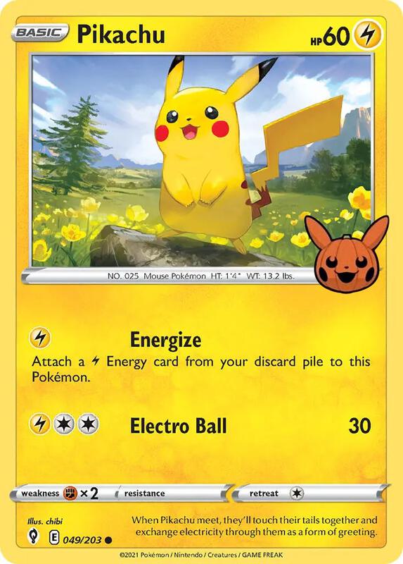 Pikachu 049/203 from Trick or Trade BOOster Bundle
