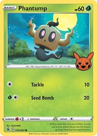 Phantump #016/264 from Trick or Trade BOOster Bundle Pokemon card image