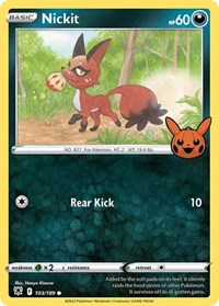 Nickit #103/189 from Trick or Trade BOOster Bundle Pokemon card image