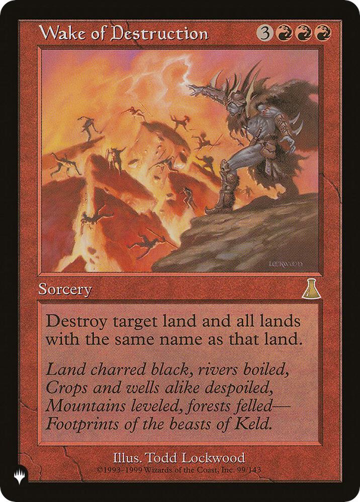 Wake of Destruction #UDS-99 — The List