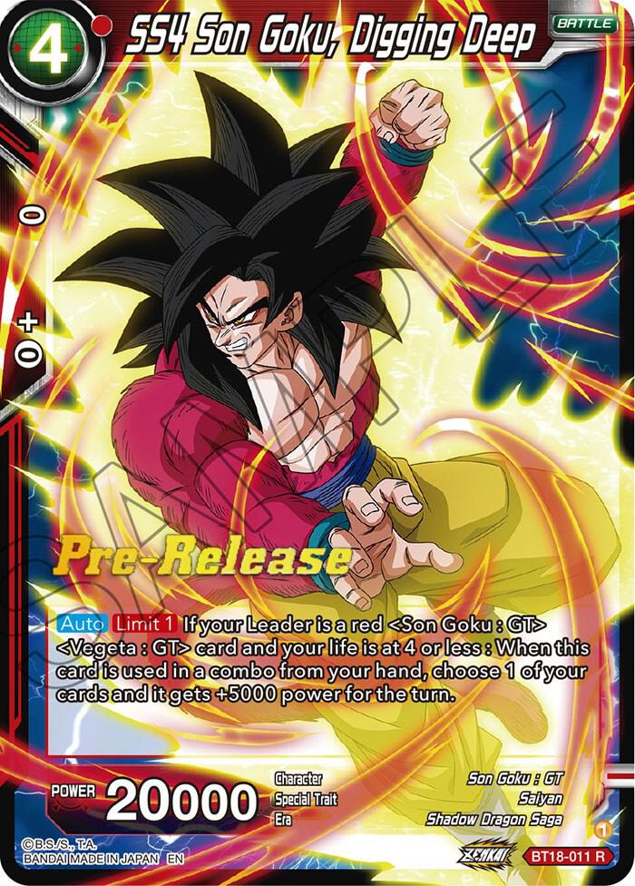 SS4 Son Goku, Digging Deep - Dawn of the Z-Legends Pre-Release