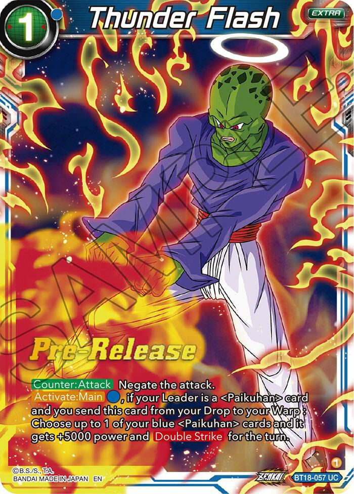 Thunder Flash #BT18-057 — Dawn of the Z-Legends Pre-Release Cards