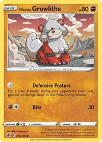 Hisuian Growlithe - 070/189 (Cosmos Holo) #070/189 from Deck Exclusives Pokemon card image
