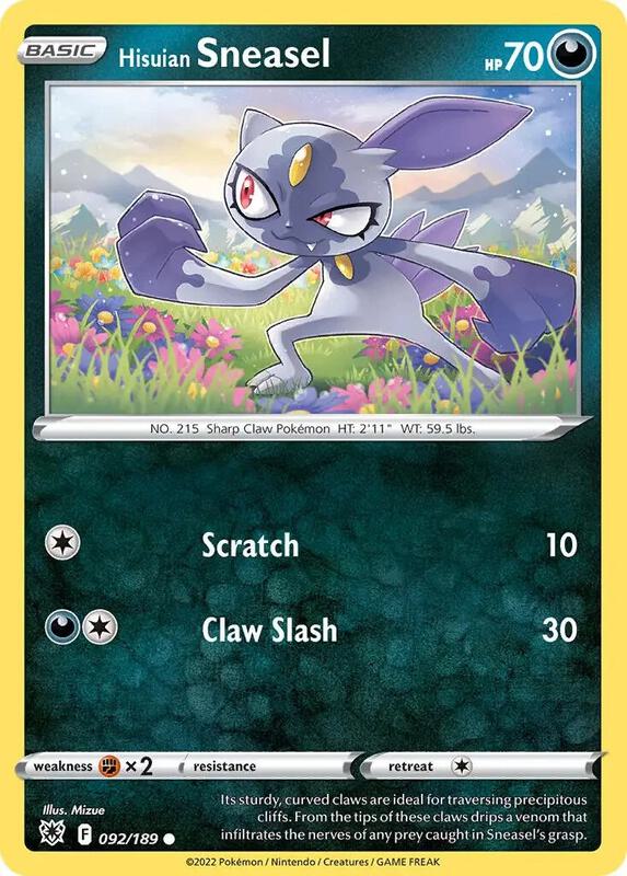Hisuian Sneasel - 092/189 (Cosmos Holo) 092/189 from Deck Exclusives