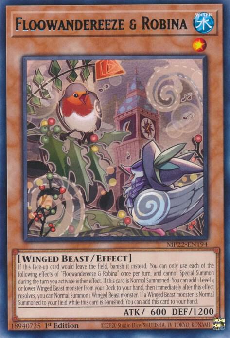 ヴァネロペ・フォジューズ トレーディングカード Floowandereeze & Robina - 2022 Tin of the Pharaoh's Gods - YuGiOh