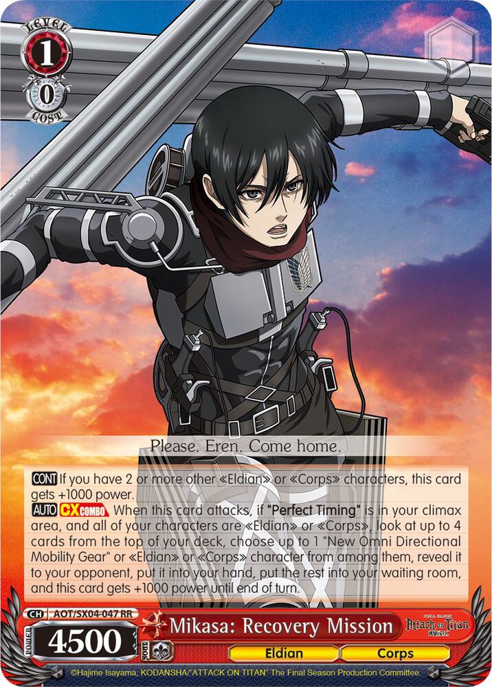 Mikasa: Recovery Mission - Attack On Titan: Final Season - Weiss