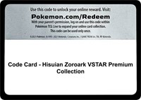 Code Card - Hisuian Zoroark VSTAR Premium Collection from SWSH11: Lost Origin Pokemon card image