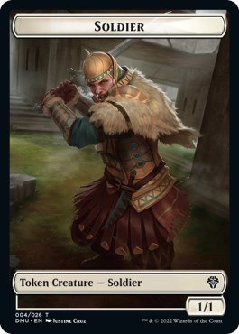 Soldier // Dragon Double-Sided Token