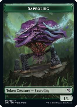 Saproling // Dragon Double-Sided Token - Dominaria United