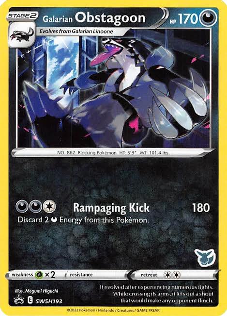 Galarian Obstagoon - SWSH193 (Eevee Stamped) SWSH193 from Battle Academy 2022