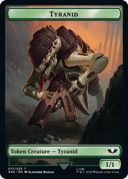 Tyranid (17) // Tyranid Gargoyle Double-Sided Token [Warhammer 40,000 Tokens] Damaged