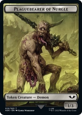 Plaguebearer of Nurgle // Astartes Warrior (012) Double-Sided Token