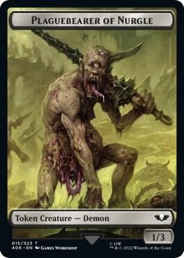 Plaguebearer of Nurgle // Astartes Warrior (012) Double-Sided Token