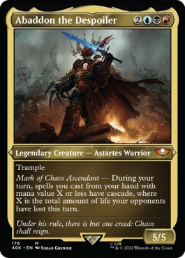 Abaddon the Despoiler (Display Commander) (Surge Foil) - Thick Stock