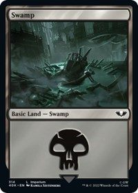 Swamp (314) (Surge Foil) - Universes Beyond: Warhammer 40,000 - Magic: The Gathering card
