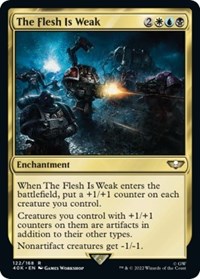 The Flesh Is Weak (Surge Foil) - Universes Beyond: Warhammer 40,000 - Magic: The Gathering card