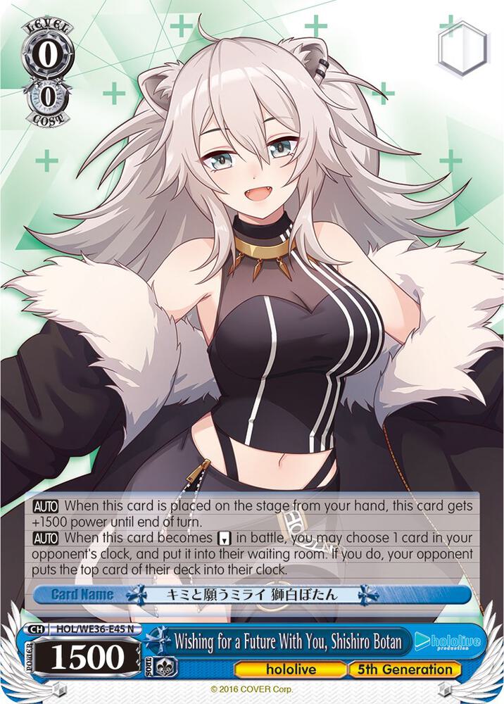 Wishing for a Future With You, Shishiro Botan