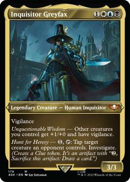 Inquisitor Greyfax (Display Commander) (Surge Foil) - Thick Stock