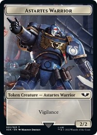 Astartes Warrior (001) // Clue Double-Sided Token (Surge Foil)
