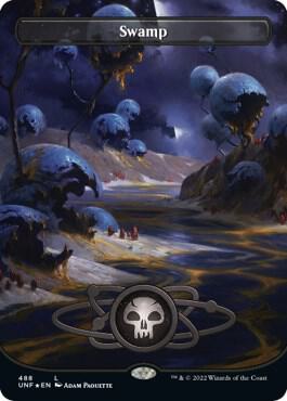Swamp (488) (Borderless) (Galaxy Foil) 488 card