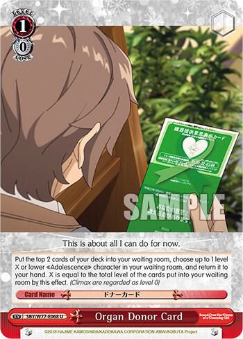 Organ Donor Card