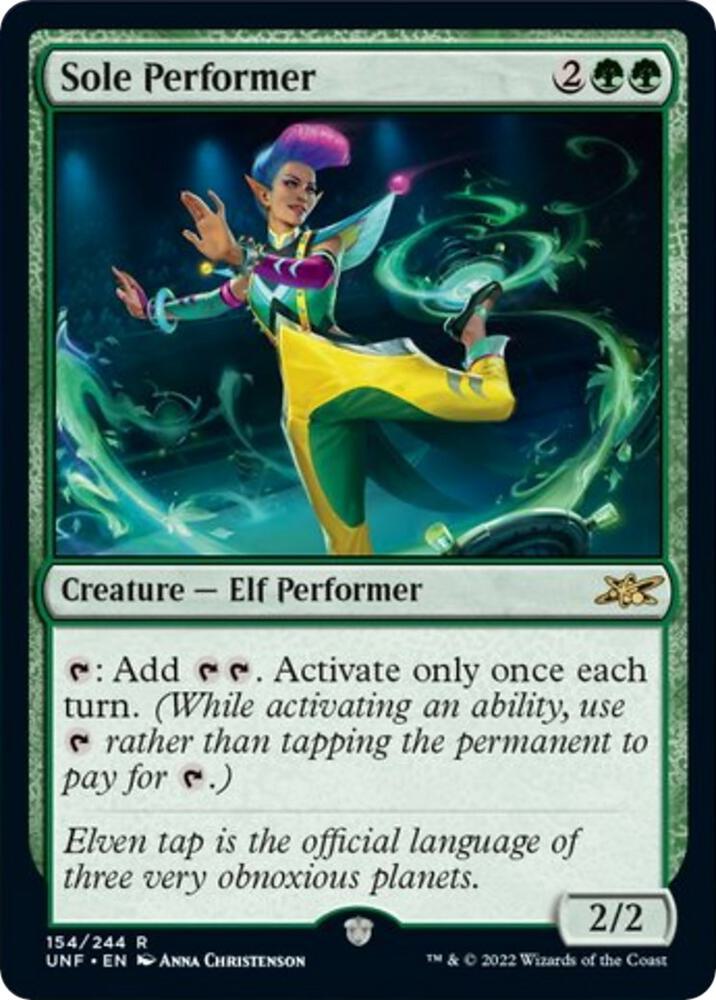 Sole Performer 154 card