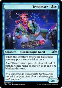 _______ _______ _______ Trespasser - Unfinity - Magic: The Gathering card
