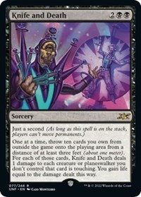 Knife and Death - Unfinity - Magic: The Gathering card