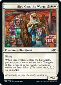 _____ Bird Gets the Worm - Unfinity - Magic: The Gathering card