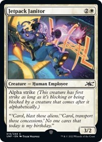 Jetpack Janitor - Unfinity - Magic: The Gathering card