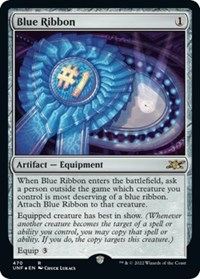 Blue Ribbon (Galaxy Foil) - Unfinity - Magic: The Gathering card