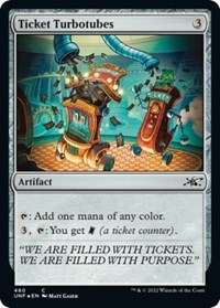 Ticket Turbotubes (Galaxy Foil) - Unfinity - Magic: The Gathering card