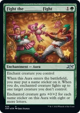 Fight the _______ Fight (Galaxy Foil) 424 card