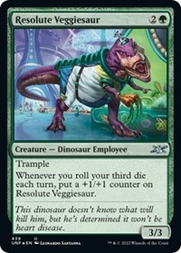 Resolute Veggiesaur (Galaxy Foil) - Unfinity - Magic: The Gathering card
