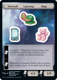Werewolf Lightning Mage - Unfinity - Magic: The Gathering card