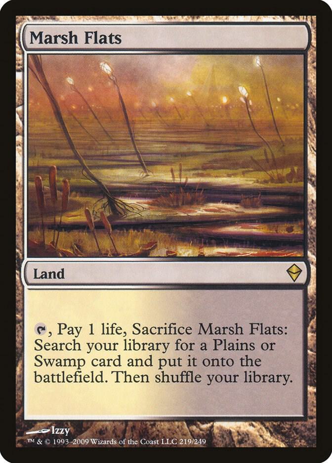 MTG 湿地の干潟 ゼンディカー 英語 Marsh Flats 4枚セット MTG 湿地の