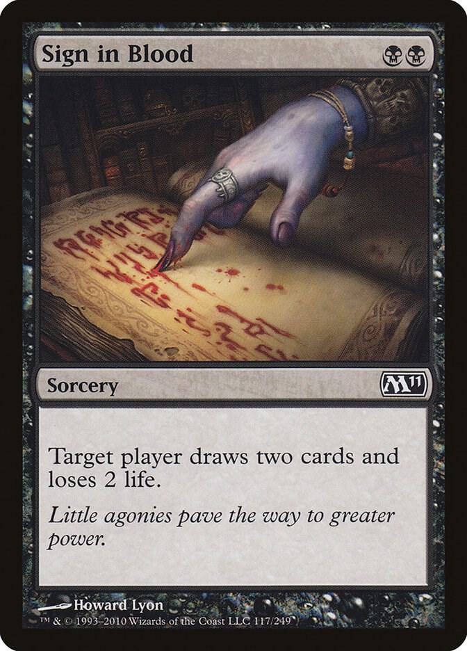 Sign in Blood - Magic 2011 (M11) - Magic: The Gathering