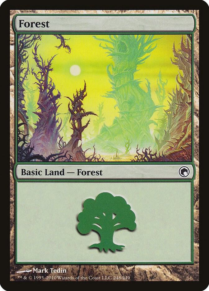 ね*う様 GURUランドForest 森 プロモ Forest (248) - Scars of Mirrodin - Magic: The Gathering