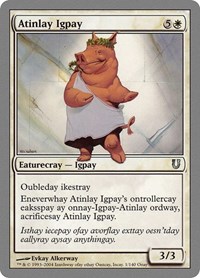 Atinlay Igpay - Unhinged - Magic: The Gathering card