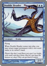 Double Header - Unhinged - Magic: The Gathering card