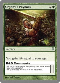 Granny's Payback - Unhinged - Magic: The Gathering card