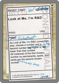 Look at Me, I'm R&D - Unhinged - Magic: The Gathering card