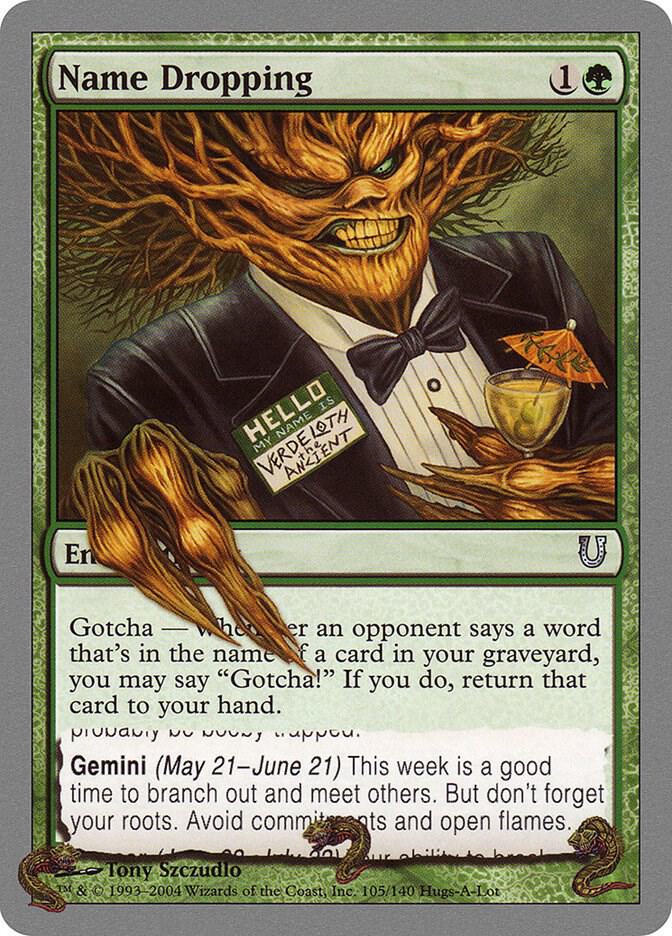 Name Dropping - Unhinged - Magic: The Gathering