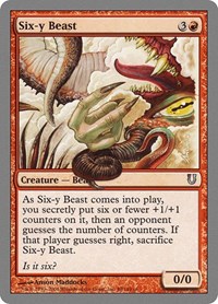 Six-y Beast - Unhinged - Magic: The Gathering card