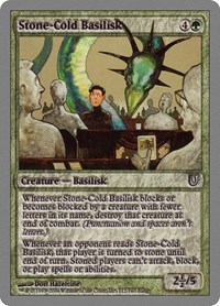 Stone-Cold Basilisk - Unhinged - Magic: The Gathering card
