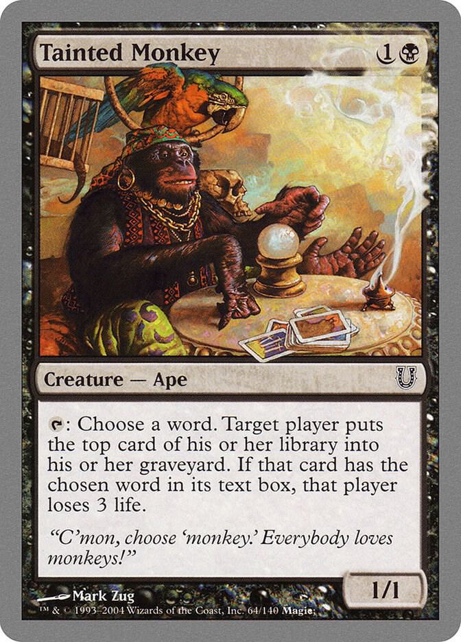 monkey card mtg Kibo, Uktabi Prince Ape Monkey Tribal Artifact Destruction Magic MTG C –  CommanderComplete