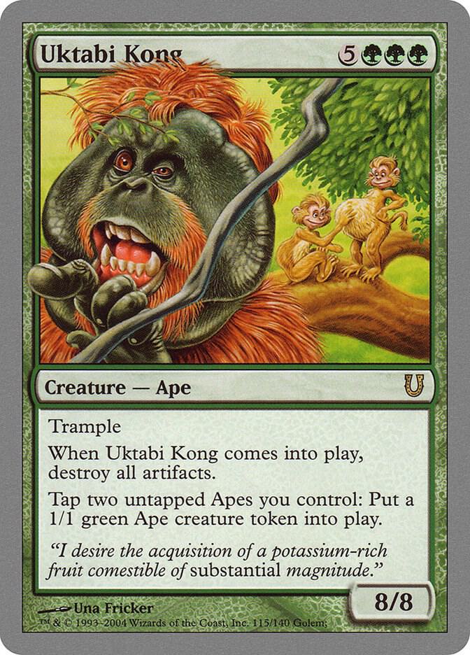 Uktabi Kong - Unhinged - Magic: The Gathering - TCGplayer.com